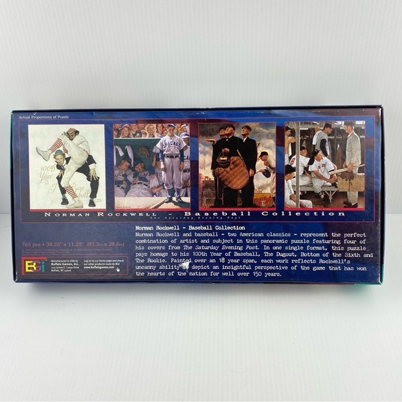 Panoramic Puzzle Norman Rockwell Baseball Jigsaw Puzzle 765 pieces - Picture 2 of 8